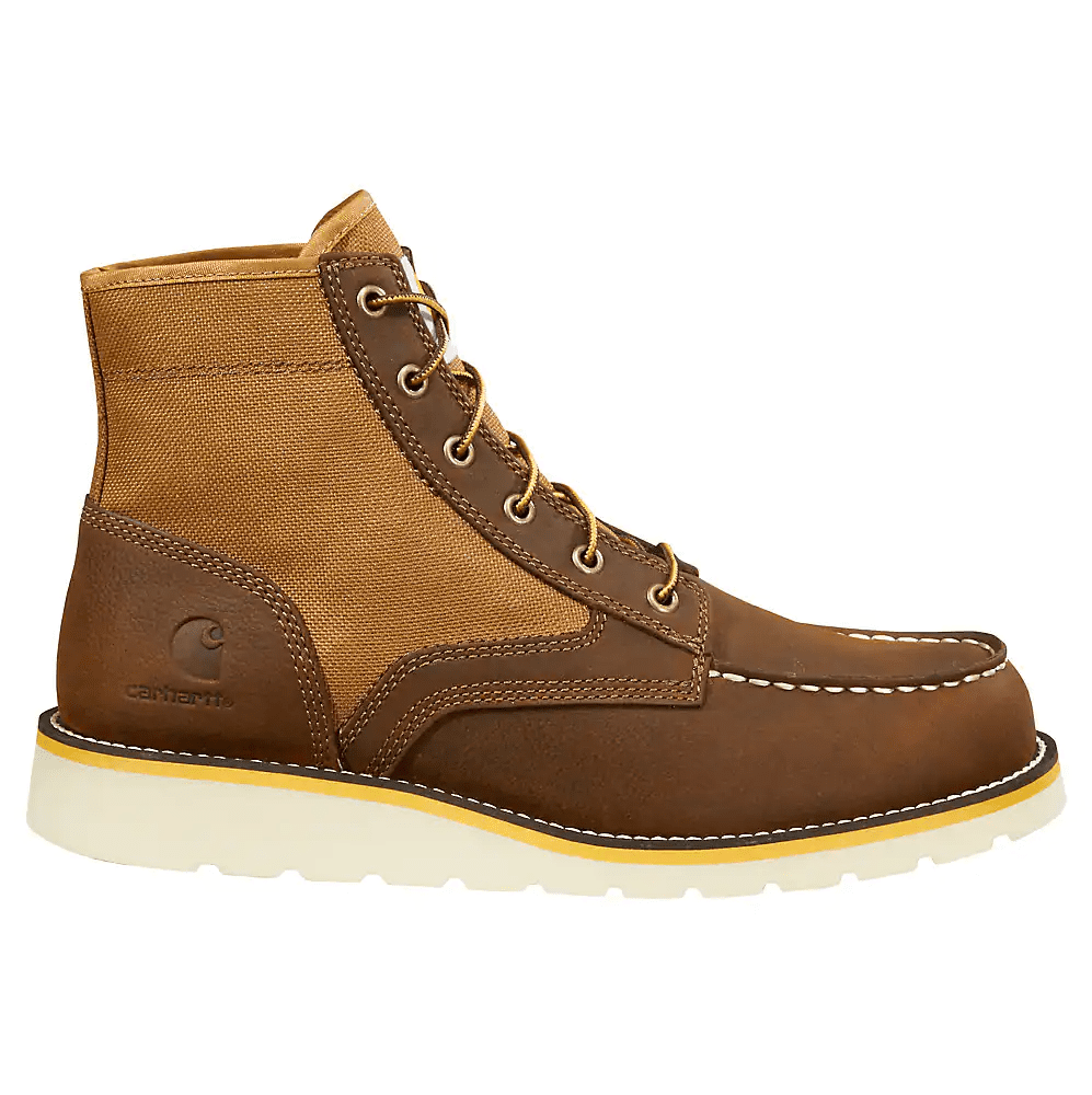 Wedge top construction boots